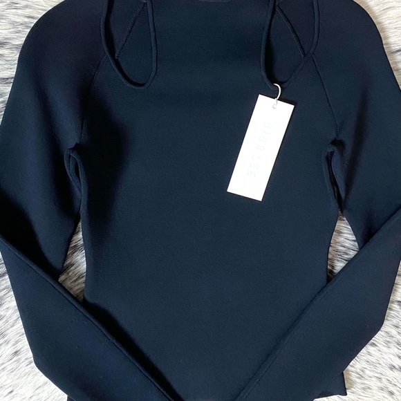 DION LEE “LOOP LOCK” HIGH DENSITY HALTERNECK TOP, SZ US/4 NWT! - Picture 7 of 11